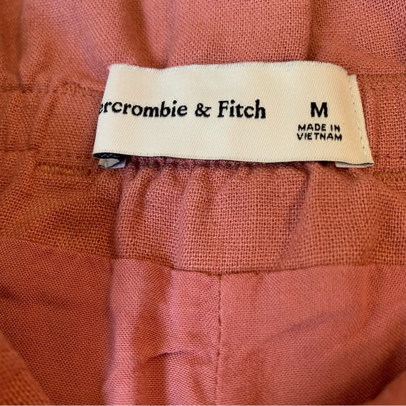 NEW Abercrombie Tie Waist Linen Shorts Medium - Picture 9 of 11